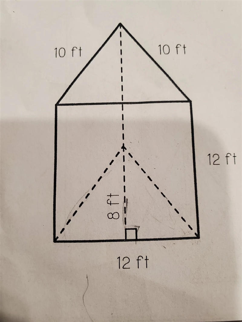 True or falsethe perimeter of the base is 48 ft.-example-1