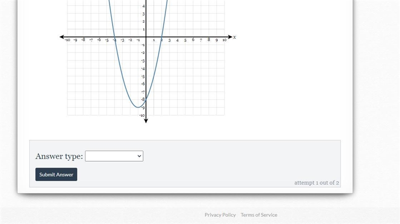 Help pls i need this as one and will give 20 points delta math question what are the-example-2