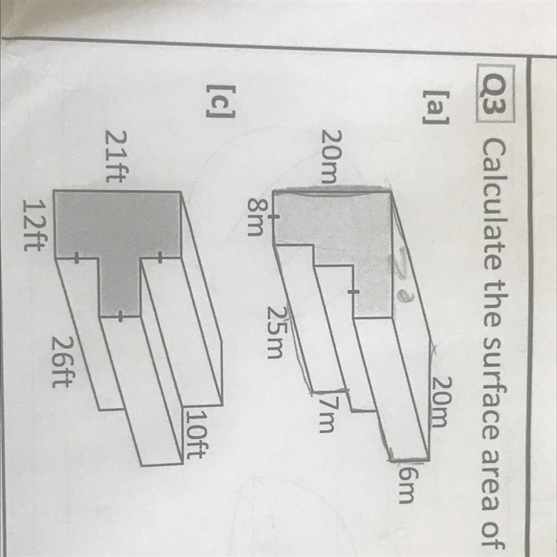 What are the surface areas of these two prisms-example-1