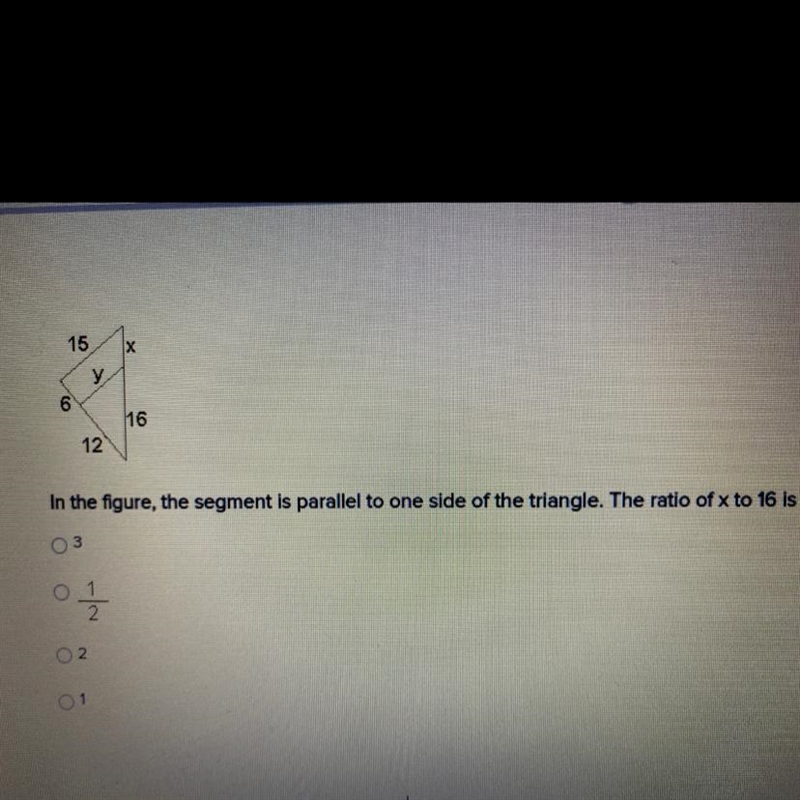 Help Please!! A. 3 B. 1/2 C. 2 D. 1-example-1