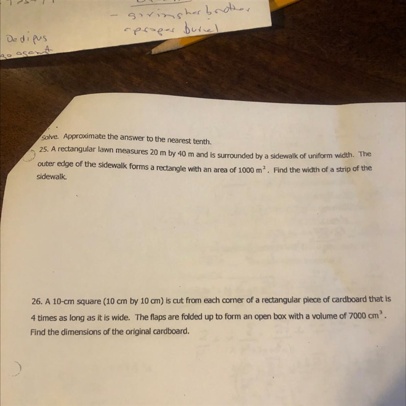 Solve, approximate the answer to the nearest tenth.A rectangular lawn measures 20 m-example-1