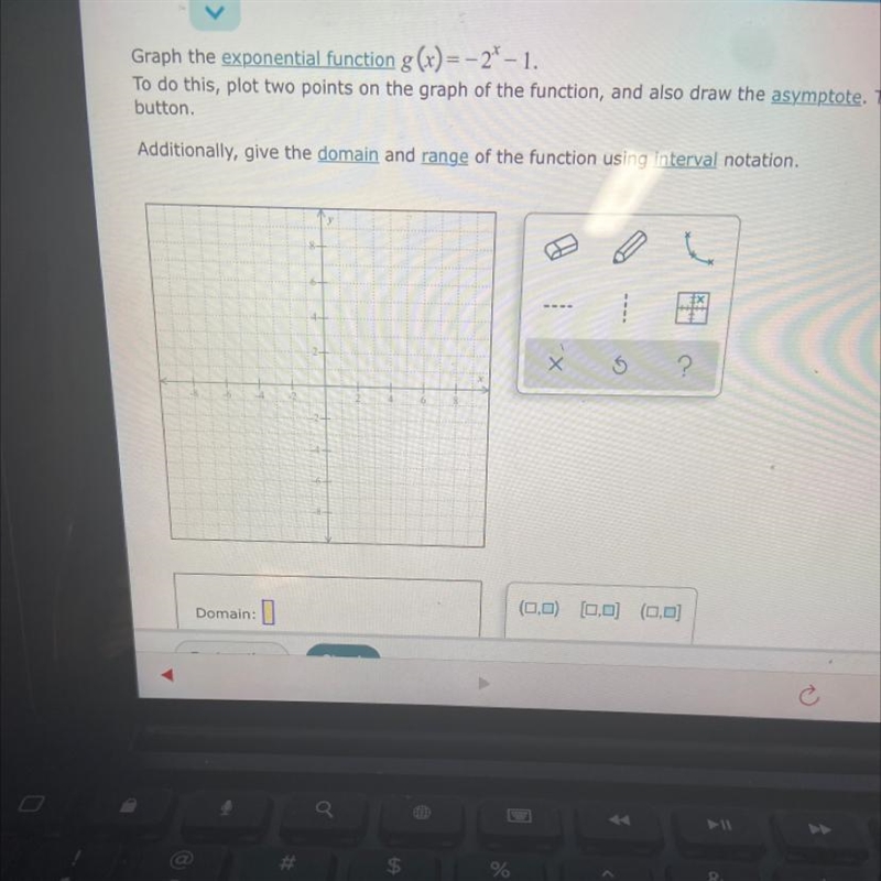 Can you help graph abs give the domain and range-example-1