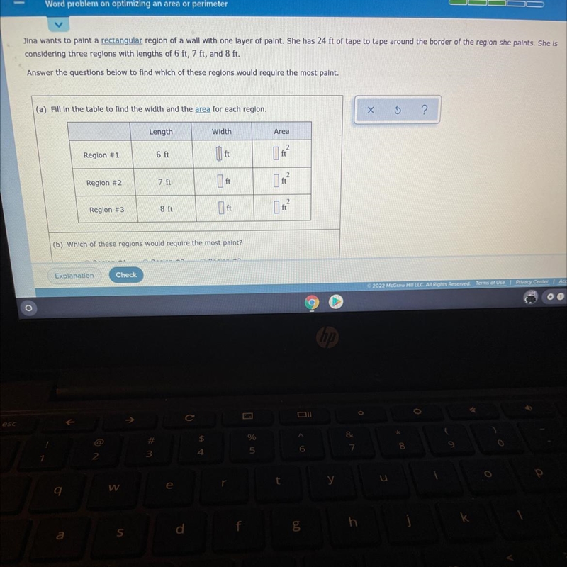 ARITHMETIC AND ALCEBRA REVIEWWord problem on optimizing an area or perimeter-example-1