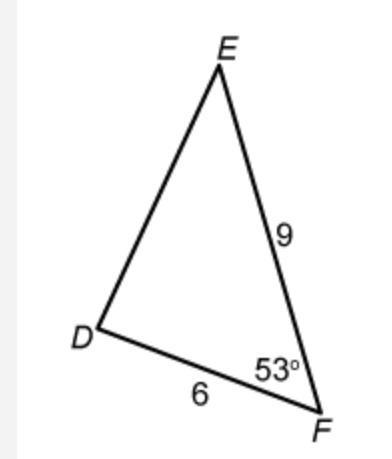 Which parts of △DEF can be determined using only the Law of Cosines?Drag each statement-example-2