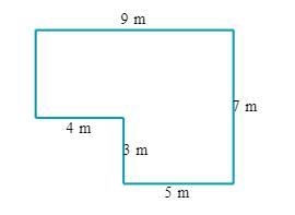 Find the area of the figure. Sides meet at right angles-example-1