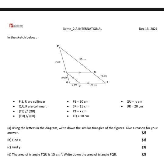 Help me at least for the first and third question pls thales exercise.-example-1