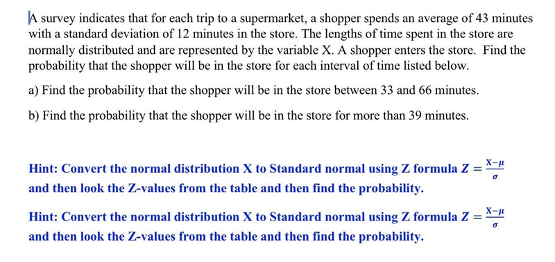 Confused regarding this exercise for practice for ged Says Convert the normal distribution-example-1