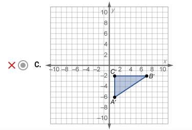 PLEASE HELP ME.!! I WILL GIVE BRAIN LIST Which graph shows the image of ΔABC after-example-5