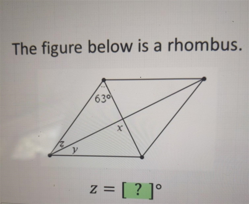 What is Z in the rhombus?​-example-1