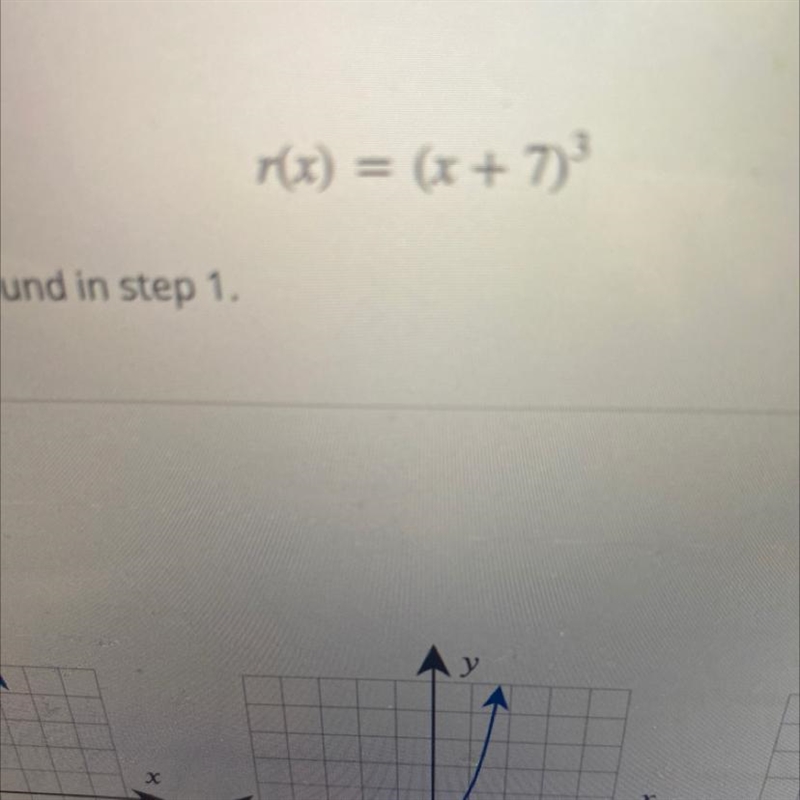 Identify the shape of the more basic function in step 1-example-1