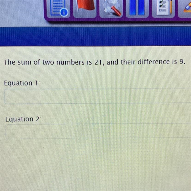 Construct a system of equations for the word problem. Do not solve. In the space provided-example-1