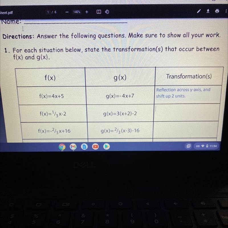 1. For each situation below, state the transformation(s) that occur betweenf(x) and-example-1