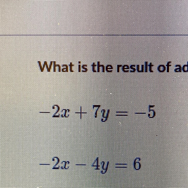 What’s the result of adding these two equations? Please help-example-1