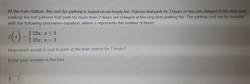 At the train station, the cost for parking is based on an hourly fee. Patrons that-example-1