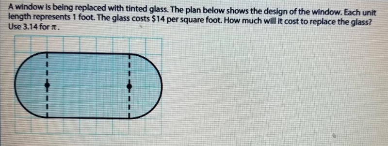 A window is being replaced with tinted glass. The plan below shows the design of the-example-1