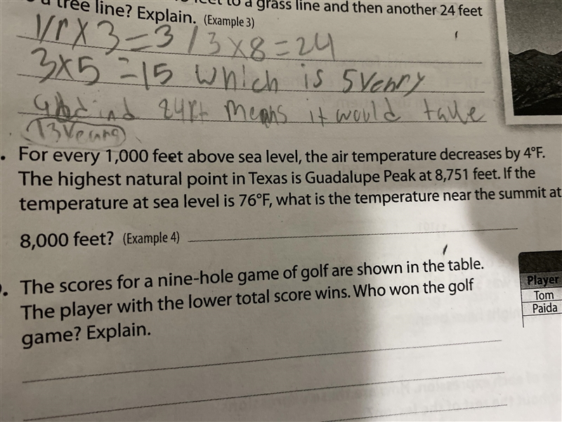 8. For every 1,000 feet above sea level, the air temperature decreases by 4°F.The-example-1