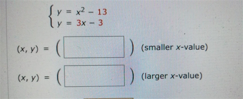 NO LINKS!! Use the method of to solve the system. (if there's no solution, enter no-example-1