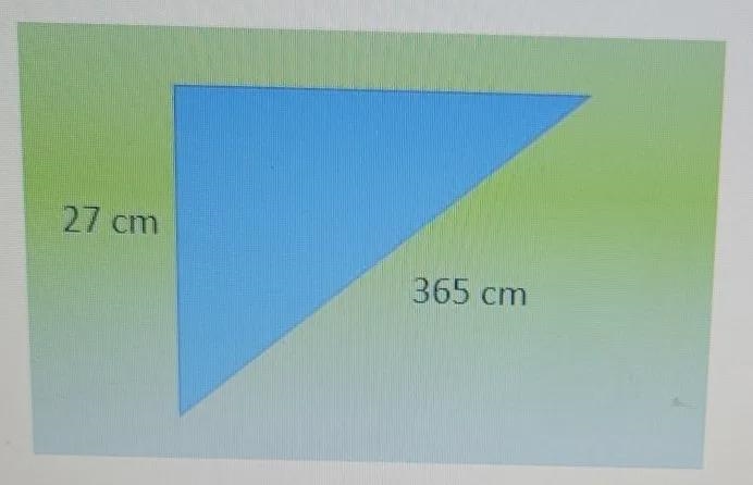 The missing side length in the right triangle is __ cm.-example-1