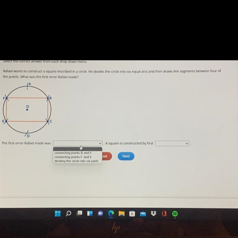 Can someone help me with this geometry question?/ the second option is: drawing a-example-1