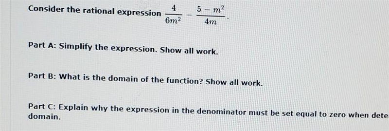 Part A: Simplify the expression. Show all work.Part B: What is the domain of the function-example-1