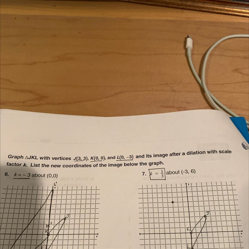 Graph triangle JKL with vertices J(3,3), K(0,0) and L(0,-3) and it’s image after a-example-1