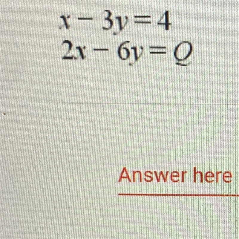 Find the value of Q in the following system so that the solution to the system is-example-1