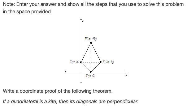 Write a coordinate proof of the following theorem:"If a quadrilateral is a kite-example-1