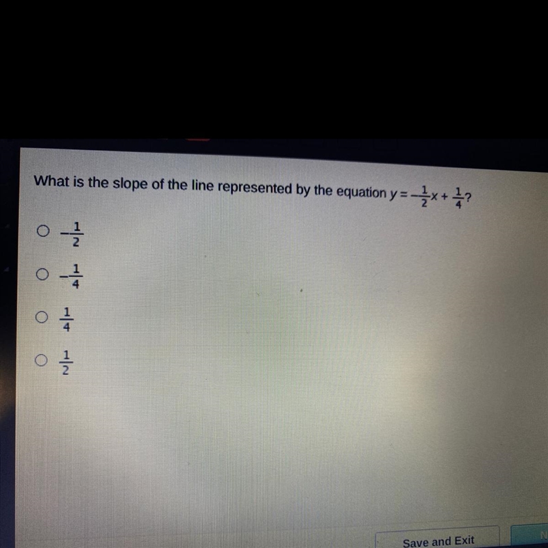 What is the slope of the line represented by the equation y=-3x+4?0글 4 140를-example-1