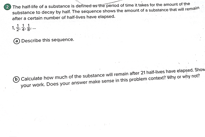 2 The half-life of a substance is defined as the period of time it takes for the amount-example-1