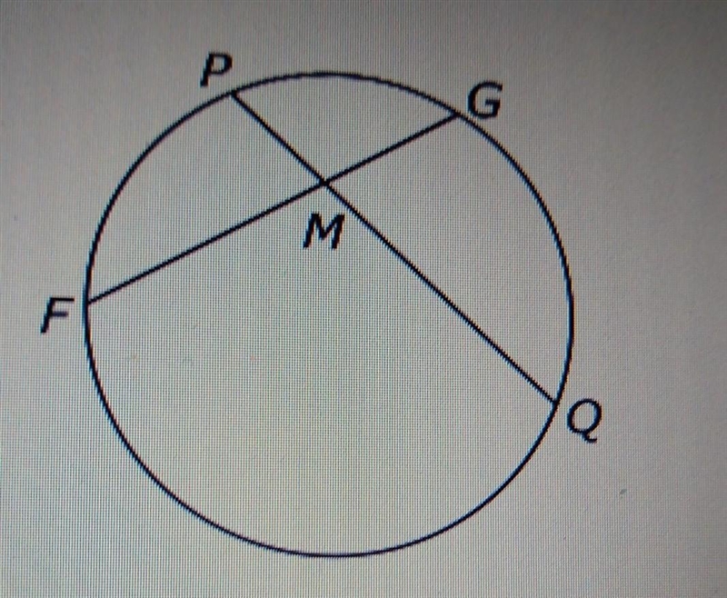 A circle is shown belowIf FM=11, MG=3, and PM=2, What is the measure of PQ?A. 16.5B-example-1