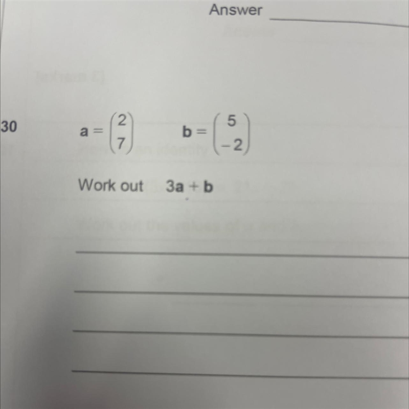 Work out 3a + b please-example-1