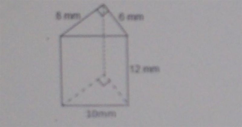 the base of the triangle prism shown below is a right triangle. What is the lateral-example-1