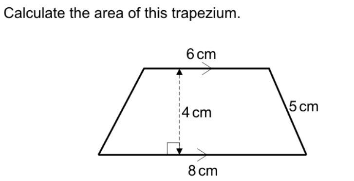 Calculate the area of this trapezium-example-1