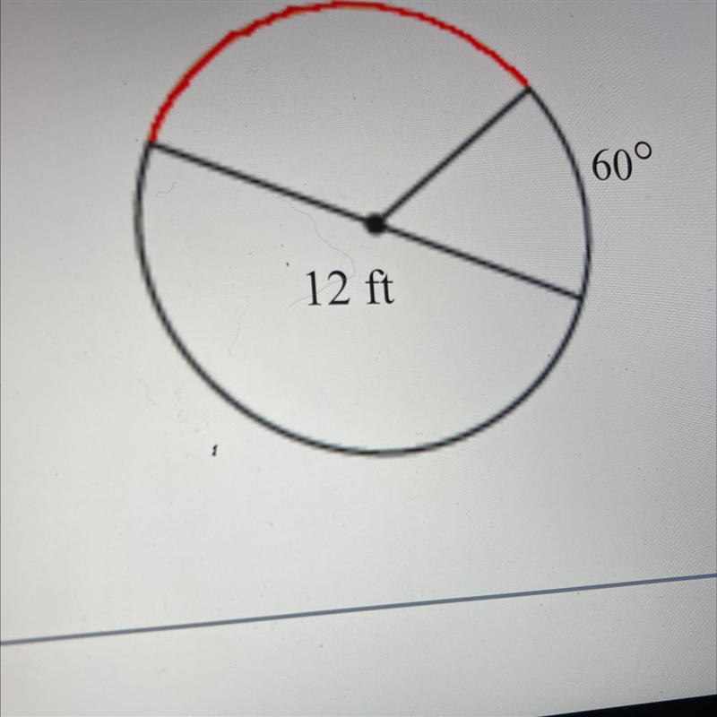 find the length of the arc shown in red. answer in terms of pi. the length of the-example-1