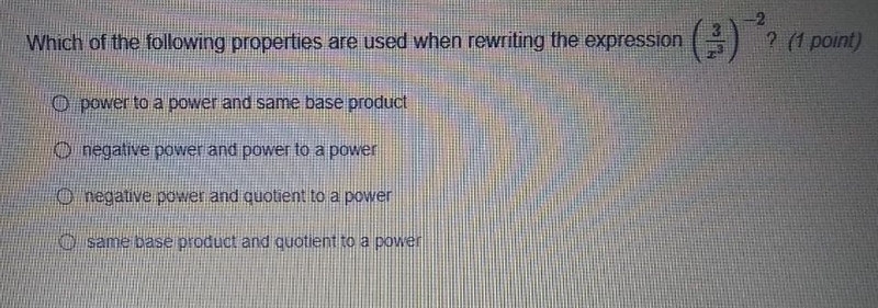 Which of the following properties are used when rewriting the expression-example-1