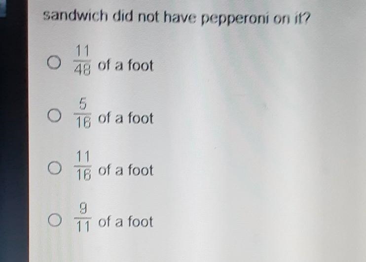 HELP ME SMART PPL Henry made himself a sandwich that was 12 of a foot long. He put-example-1