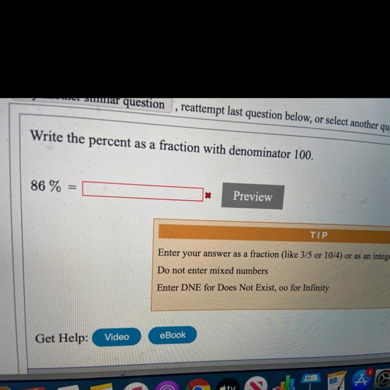 Write the percent as a fraction with denominator 100.86 %-example-1