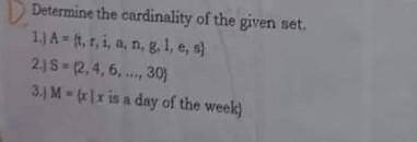 Determine the cardinality of the given set.​-example-1