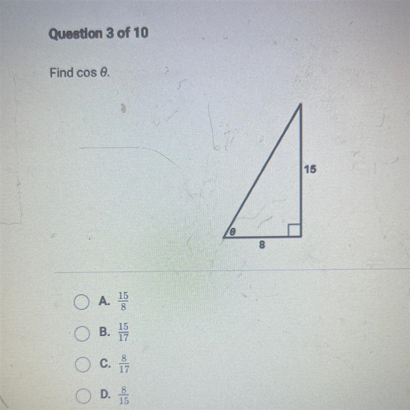 Find cos 0 , help asap-example-1