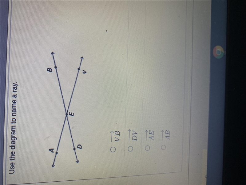 Please see image attached on using the diagram to name the ray-example-1