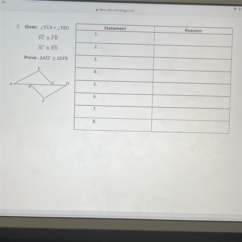 Prove triangle congruence.-example-1