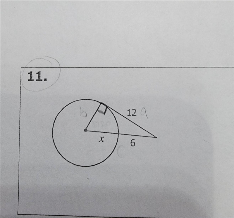 Find the value of x. assume that segments that appear to be tangent are tangent.​-example-1