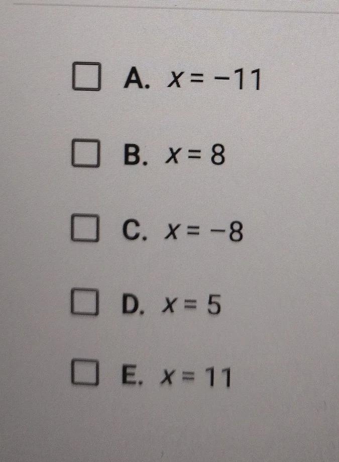 Find the solution(s) to( x + {3})^(2) = 64Check all that apply-example-1