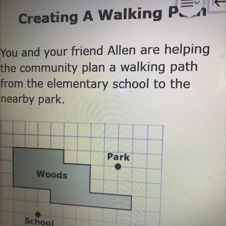 Allen finds the area of the woods to be approximately 9,680 square feet. Why is Allen-example-1