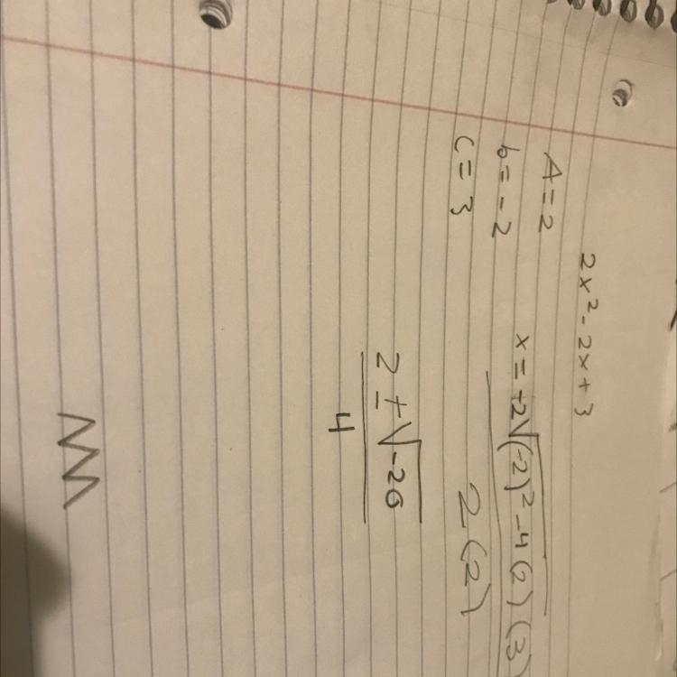 Am I correct And if not please help Quadratic formula-example-1