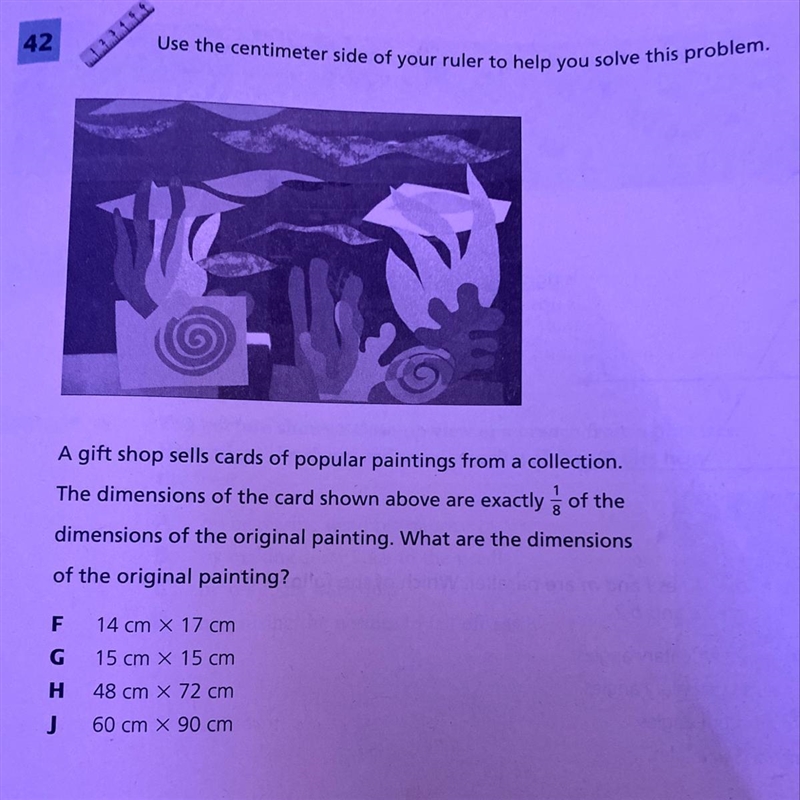 2Use the centimeter side of your ruler to help you solve this problem.A gift shop-example-1