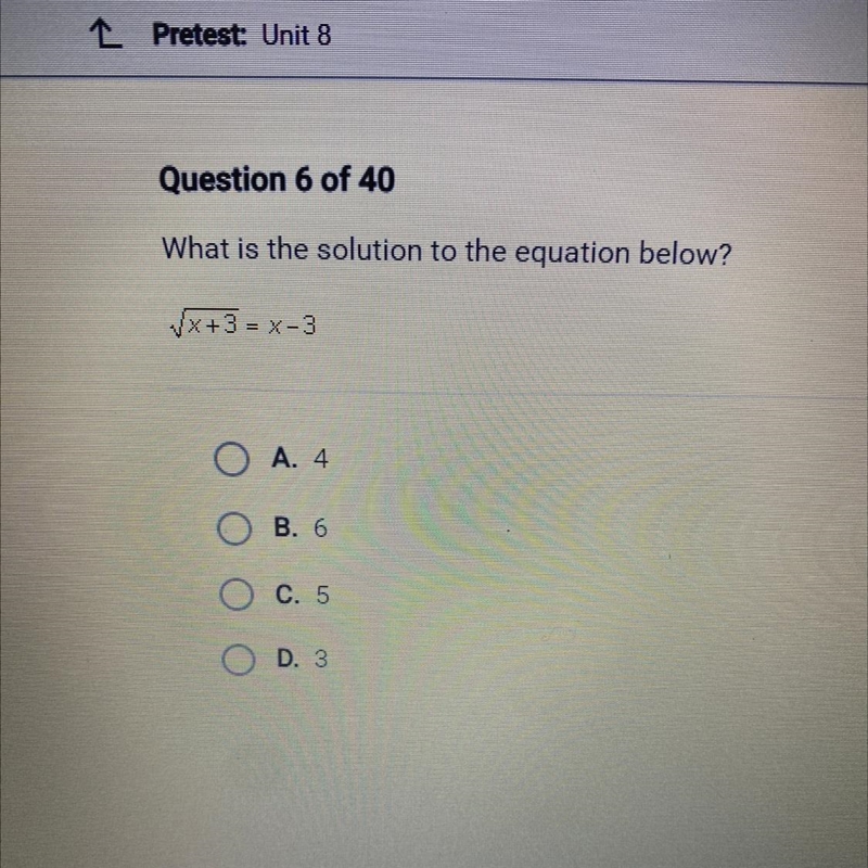 What is the solution to the equation below? √x+3 = x-3-example-1