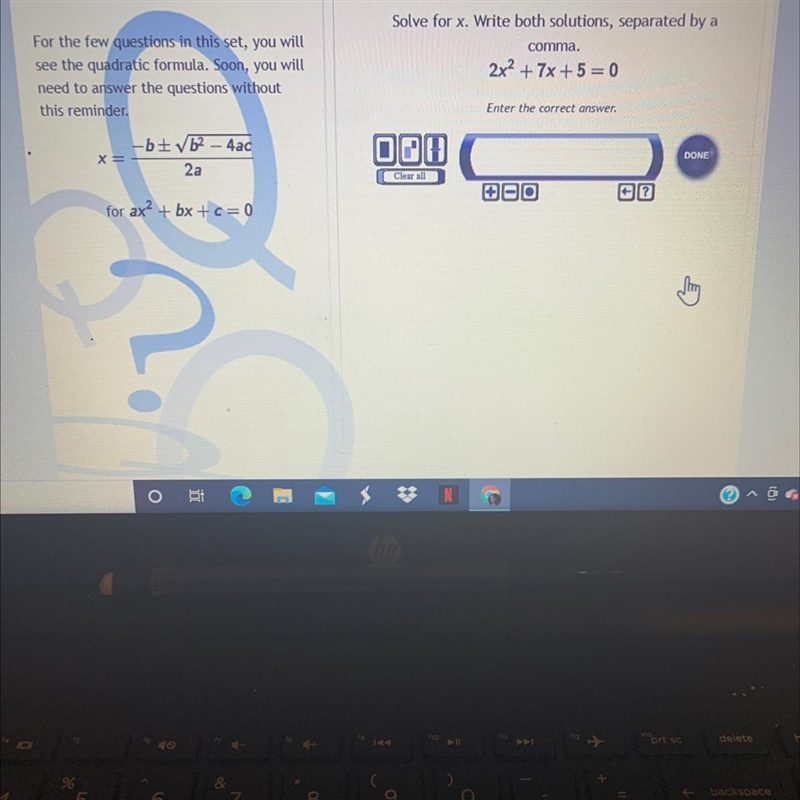 Solve for x. Write both solutions, separated by acomma.For the few questions in this-example-1