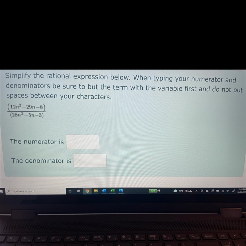 Not to sure if I got the correct numerator or denominator.-example-1