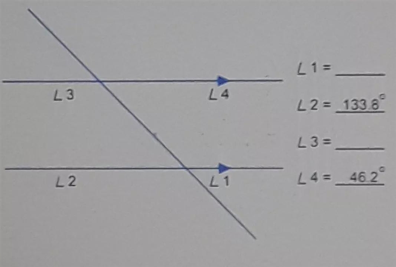 How do I get L1 and L4 from a missing corresponding angles?-example-1